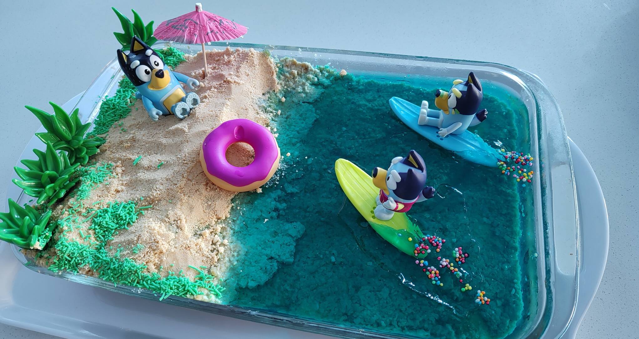 image from A Bluey and Bingo themed cake